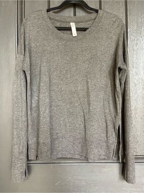 Glyder Lounge Crewneck Sweatshirt Gray Thumbholes Size S
